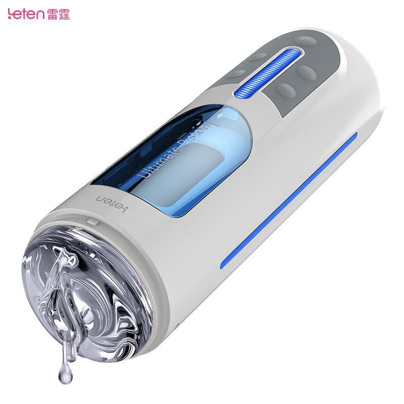 Masturbator vibrant Leten A380, alb, USB, 31 cm