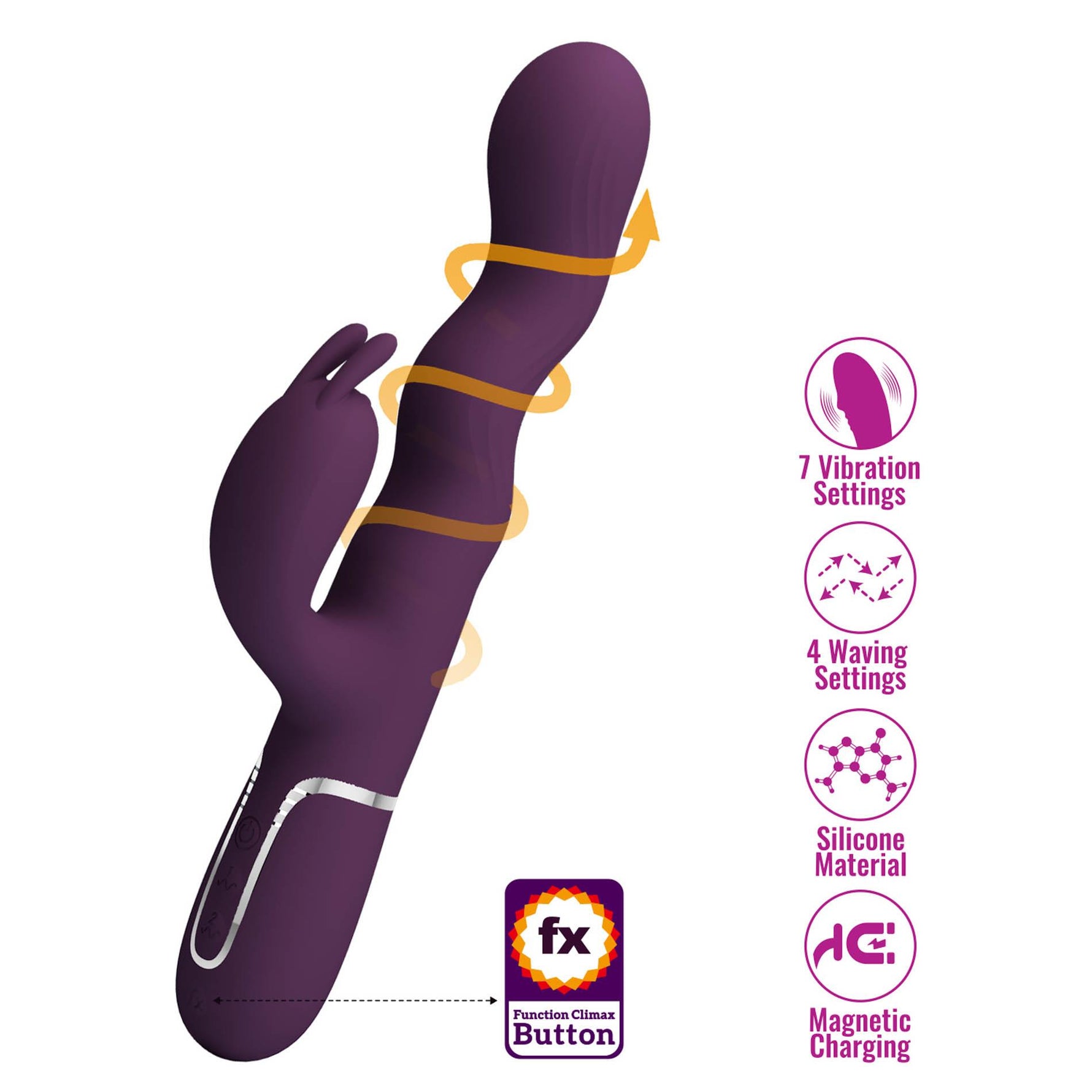 Vibrator Laursen Purple Wave Rabbit