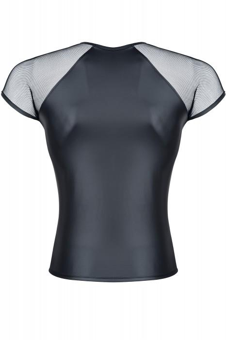 Tricou Regnes Fetish Planet pentru bărbați, aspect umed, negru, mărimea S