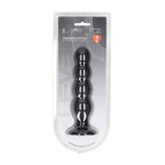 Dop anal cvadruplu din silicon Levelz XL cu zornăitoare, negru, 16,5 cm