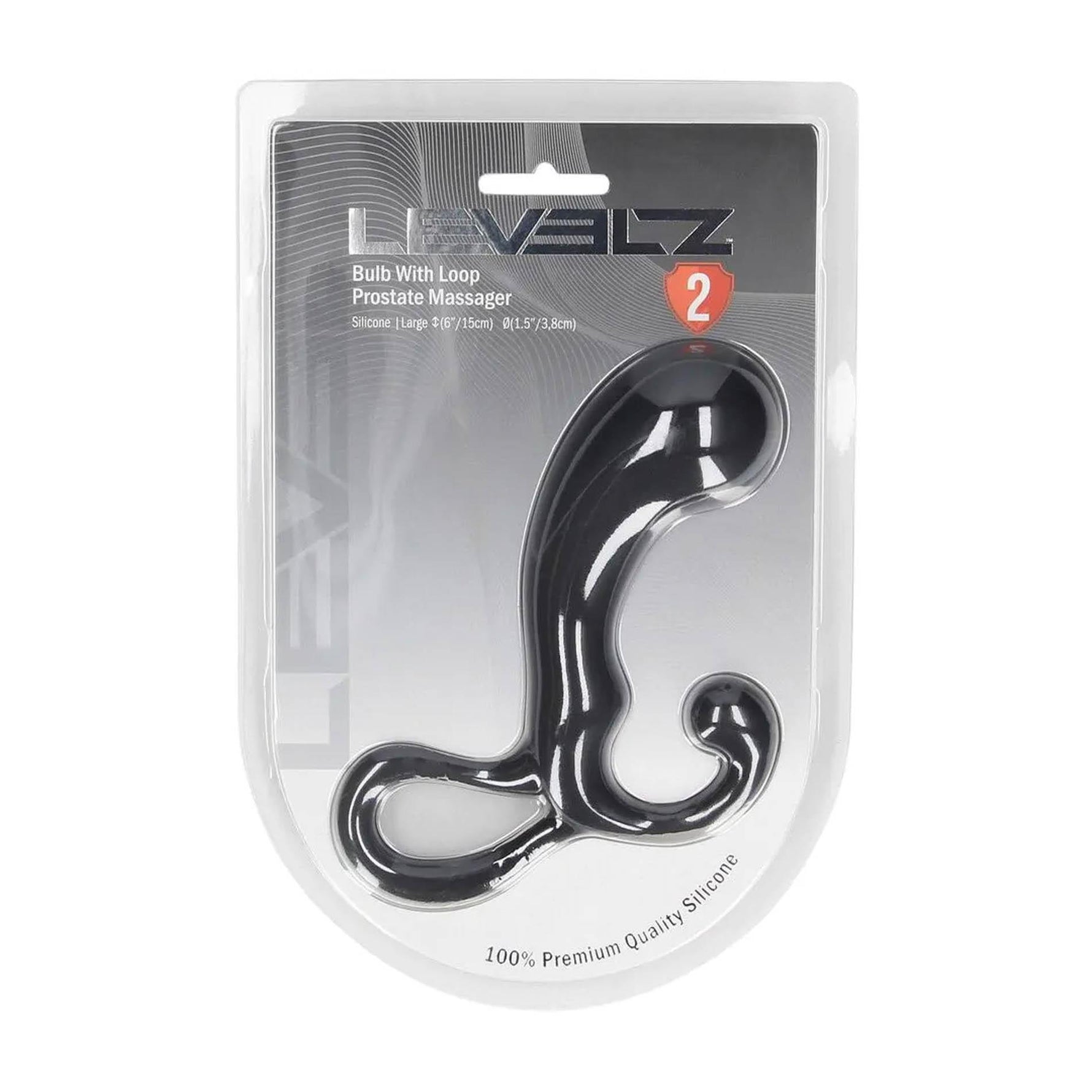 Masaj prostată Levelz L din silicon, negru, 15 cm