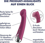 Vibrator rotativ pentru punctul G Satisfyer Spinning 1, roșu