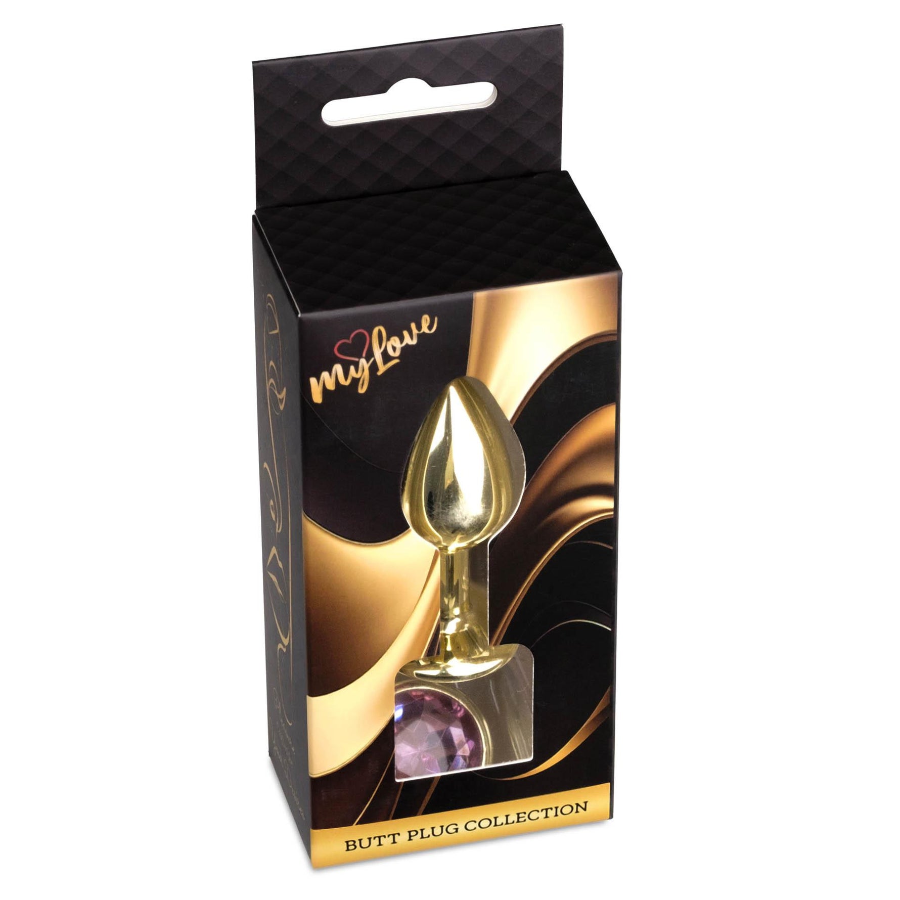 Dop anal cu diamant auriu MyLove Toys 7 cm