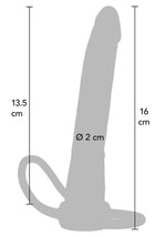 Dildo dublu din silicon ToyJoy Double Trouble 16 cm