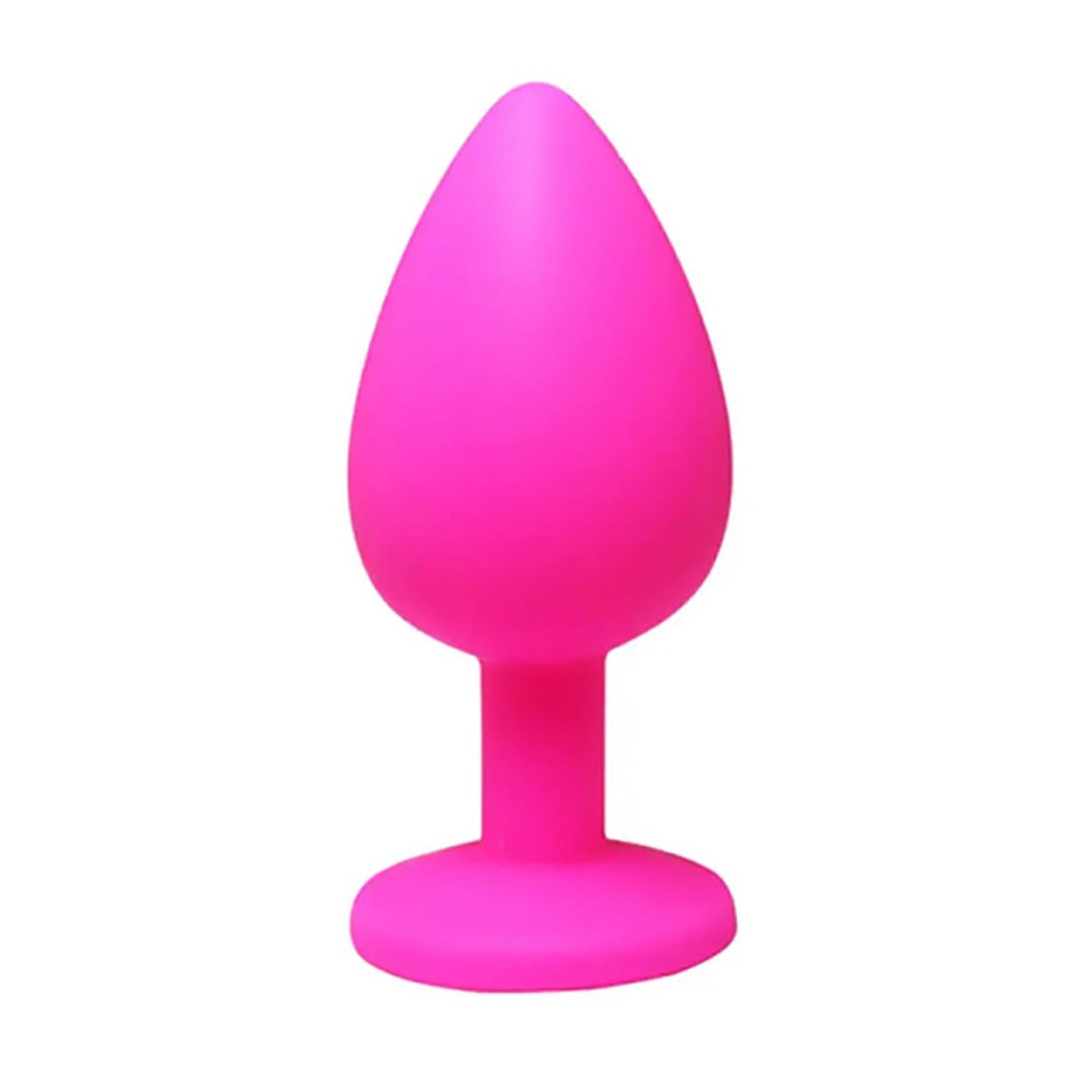 Plug anal din silicon roz cu cristale albe Fantasy Mic 7 cm