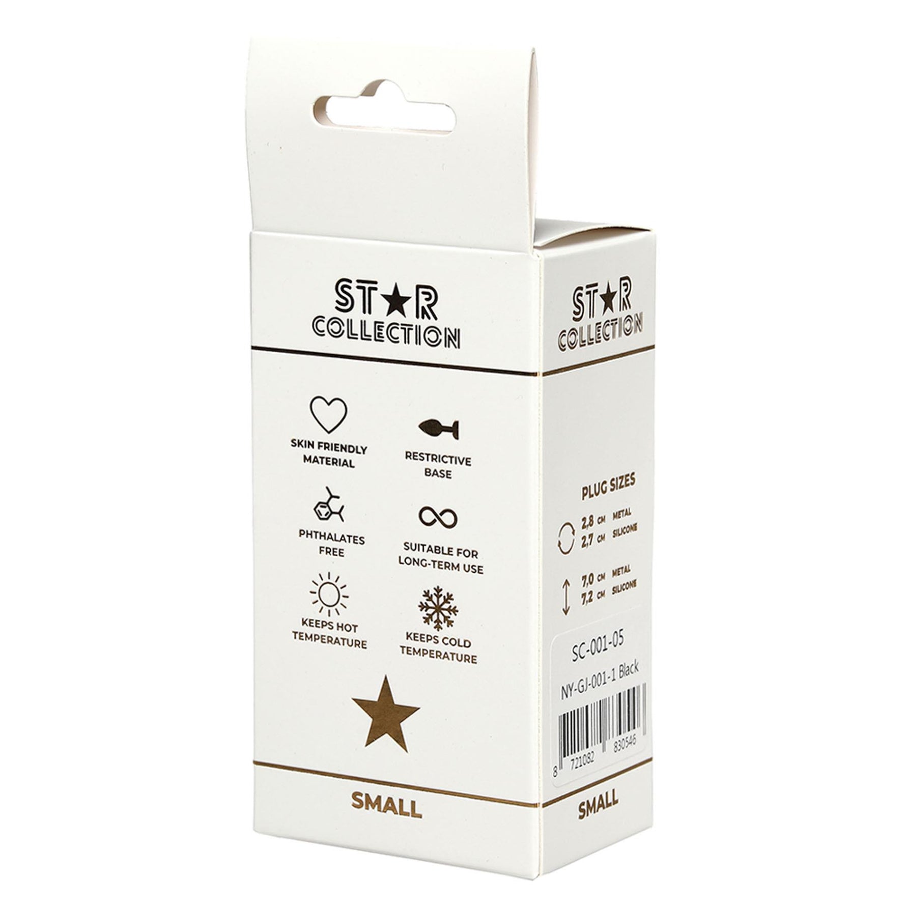 Dop anal din silicon Star Collection, mărimea S, 7 cm, roz