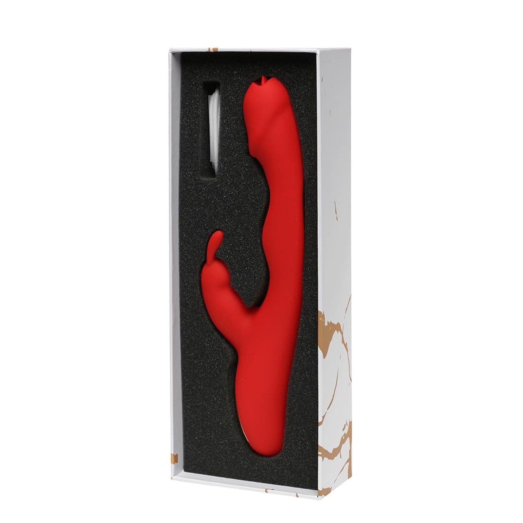 Vibrator USB Iepuraș din Silicon Rouge Velvet cu 10 Moduri