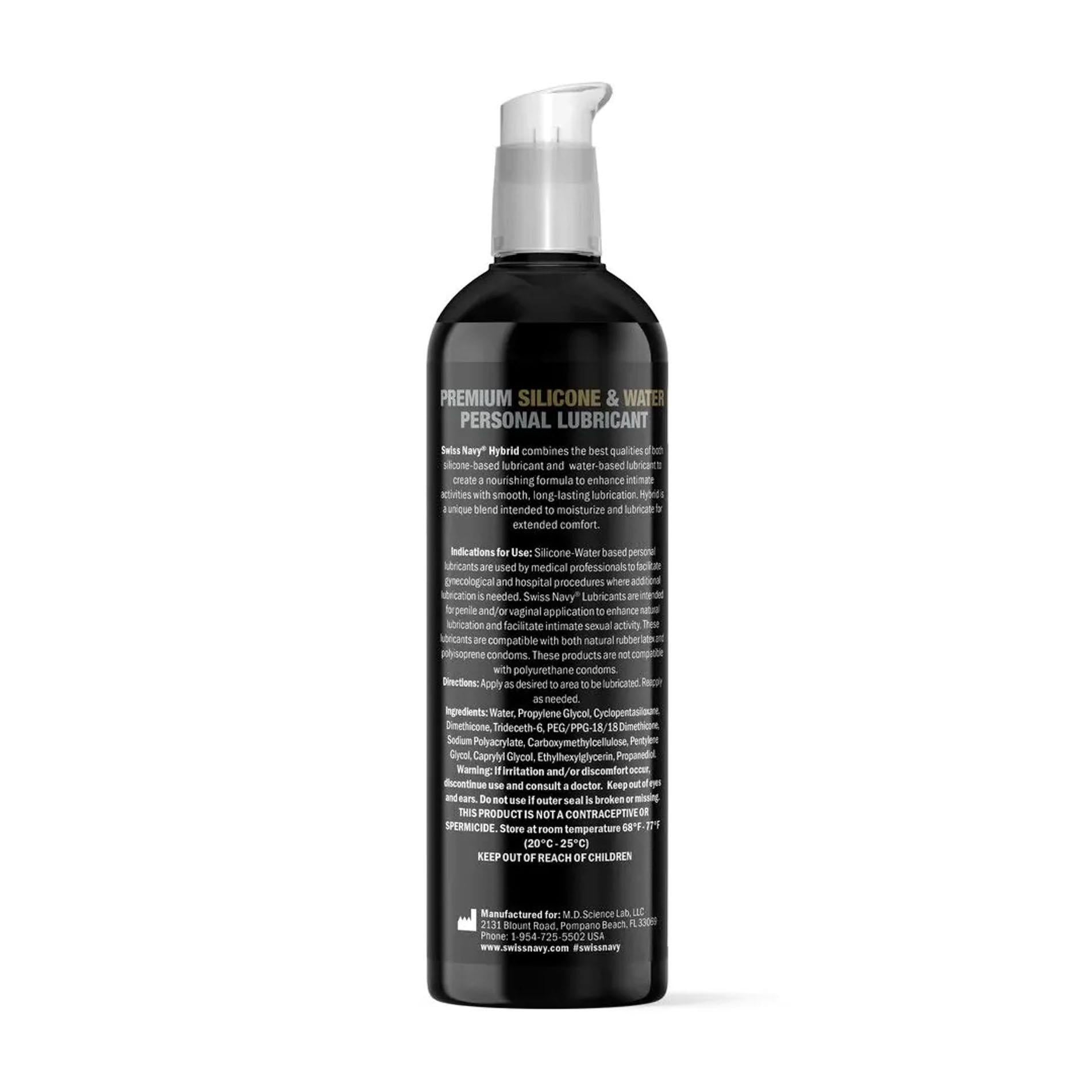 Lubrifiant hibrid cu silicon și apă Swiss Navy 237 ml