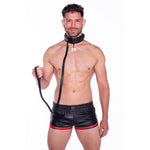 Set zgardă și lesă Prowler RED, reglabile, piele ecologică