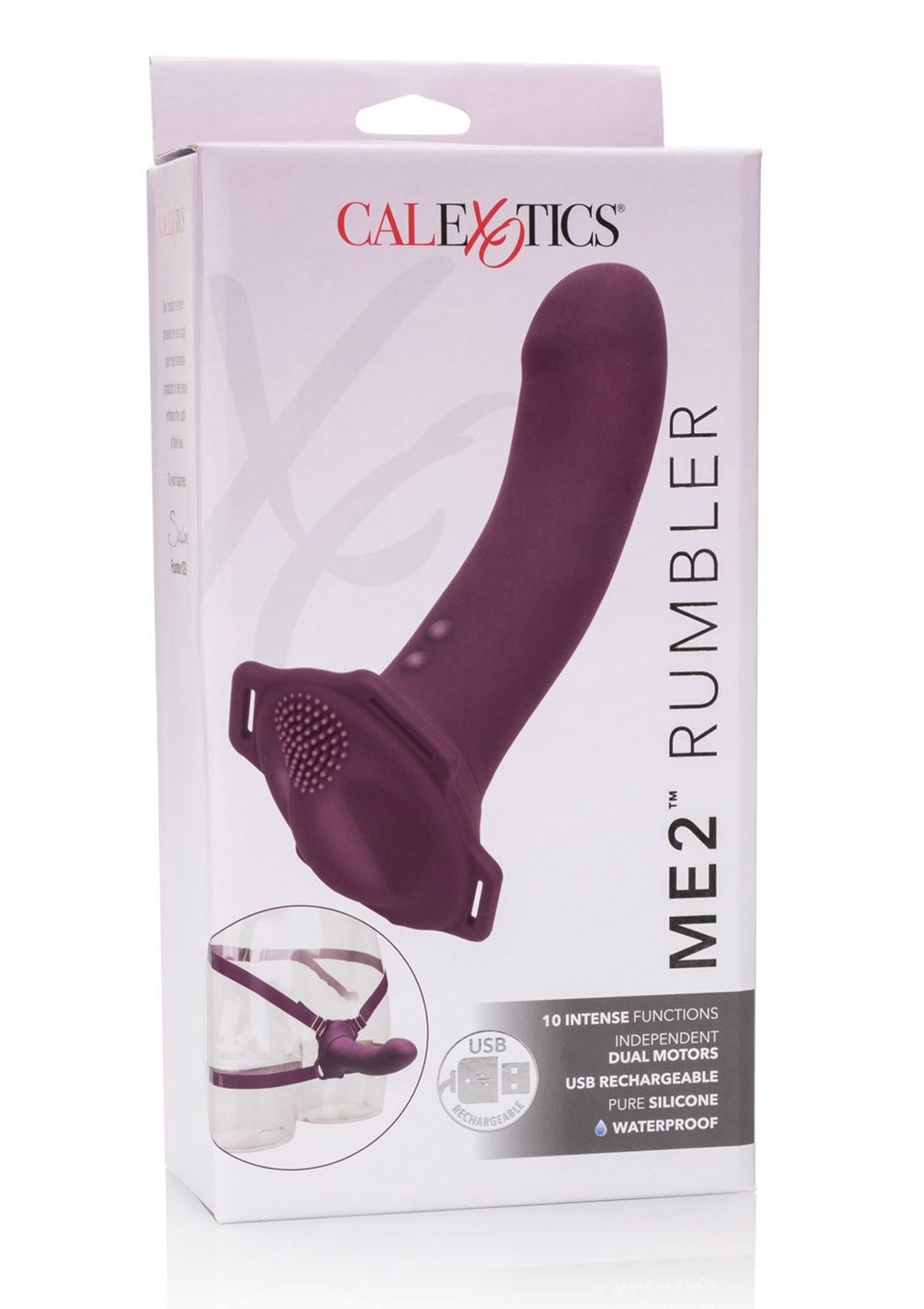 Vibrator cu curea Calexotics Me2 Rumbler, violet, USB, 16,5 cm