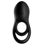 Inel vibrator dublu Satisfyer Legendary Duo din silicon negru