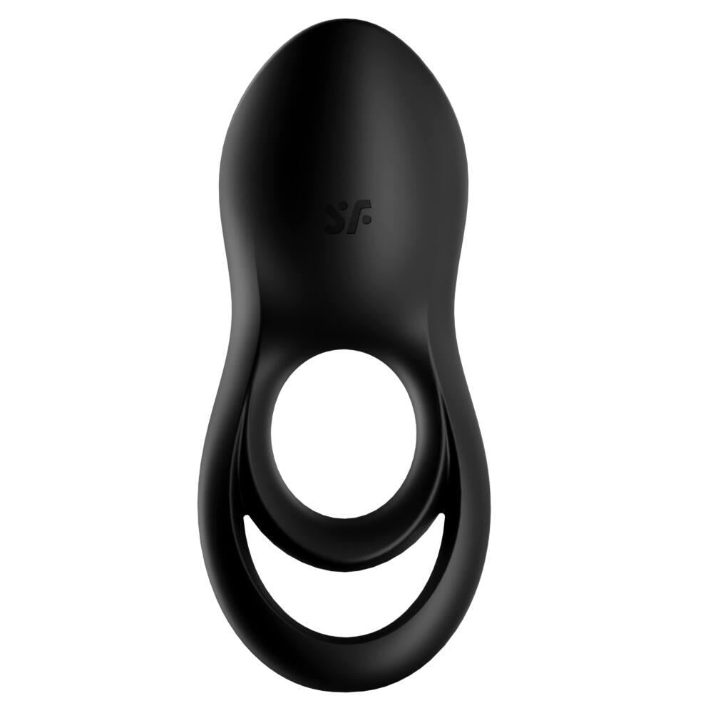 Inel vibrator dublu Satisfyer Legendary Duo din silicon negru