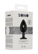 Dop anal Sono cu bilă mobilă din silicon 9,5 cm negru
