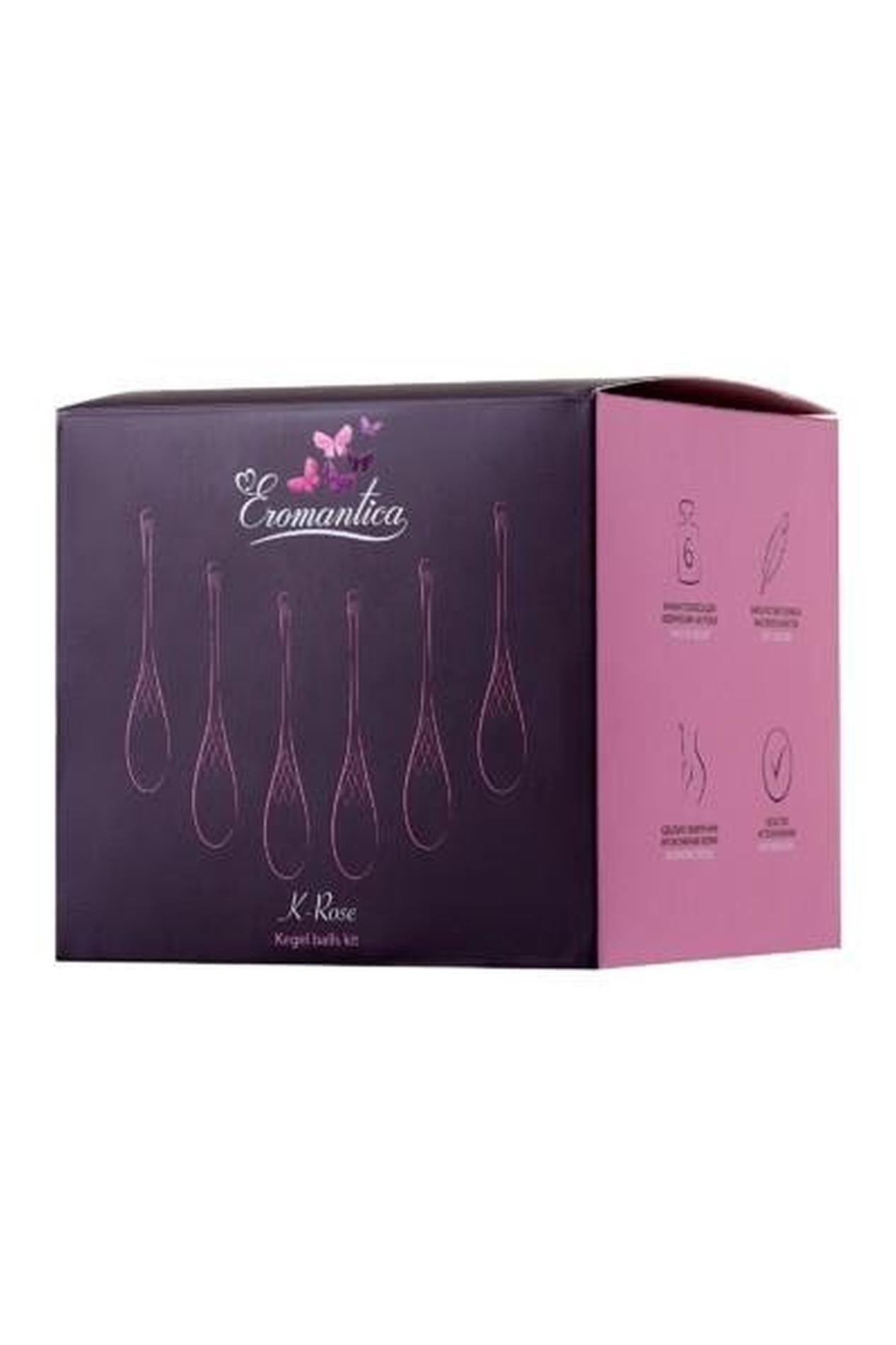 Set de 6 bile vaginale xEROMANTICA KROSE, silicon roz