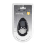 Inel de erecție Levelz din silicon tip lacrimă, negru, 9 cm