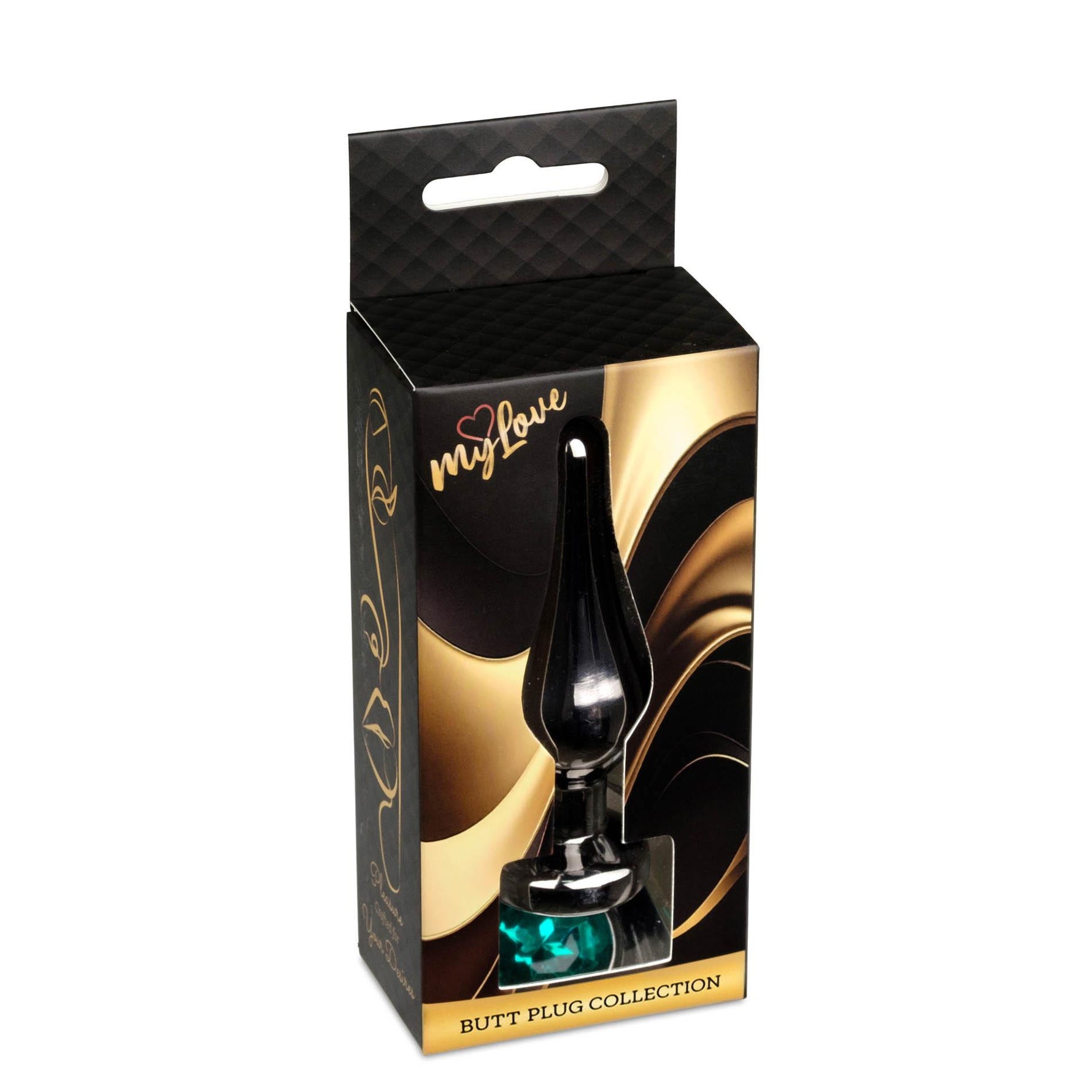Dop anal din oțel MyLove Toys verde 9,5 cm