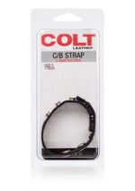 Inel de penis din piele COLT 5 snap negru 29 cm