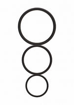 Set de inele pentru penis ShotsToys, 3 mărimi, negru