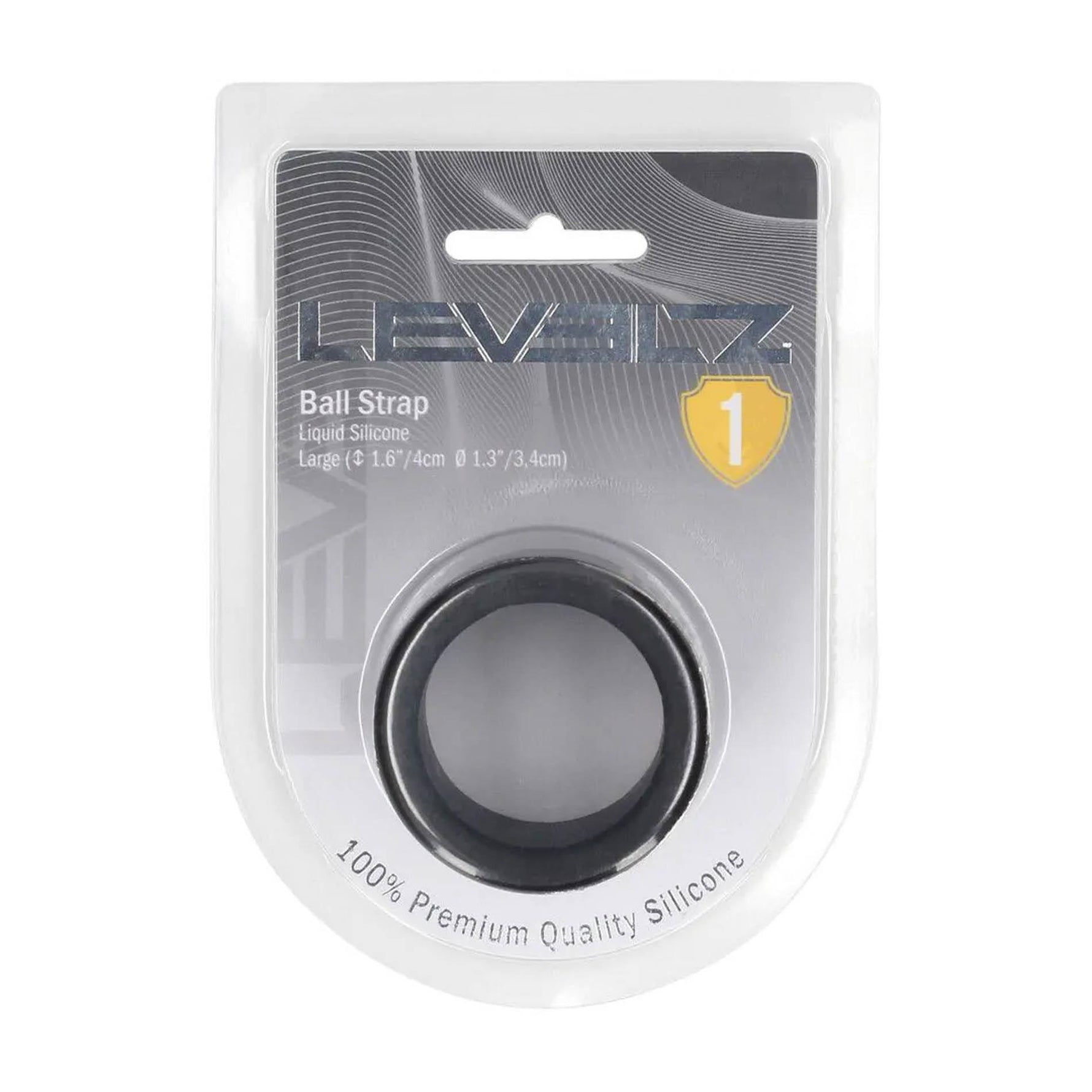 Dispozitiv de întindere a testiculelor din silicon Levelz L 34mm Negru