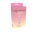 Plug anal Lovesecret T Plug 07 roz 9 cm