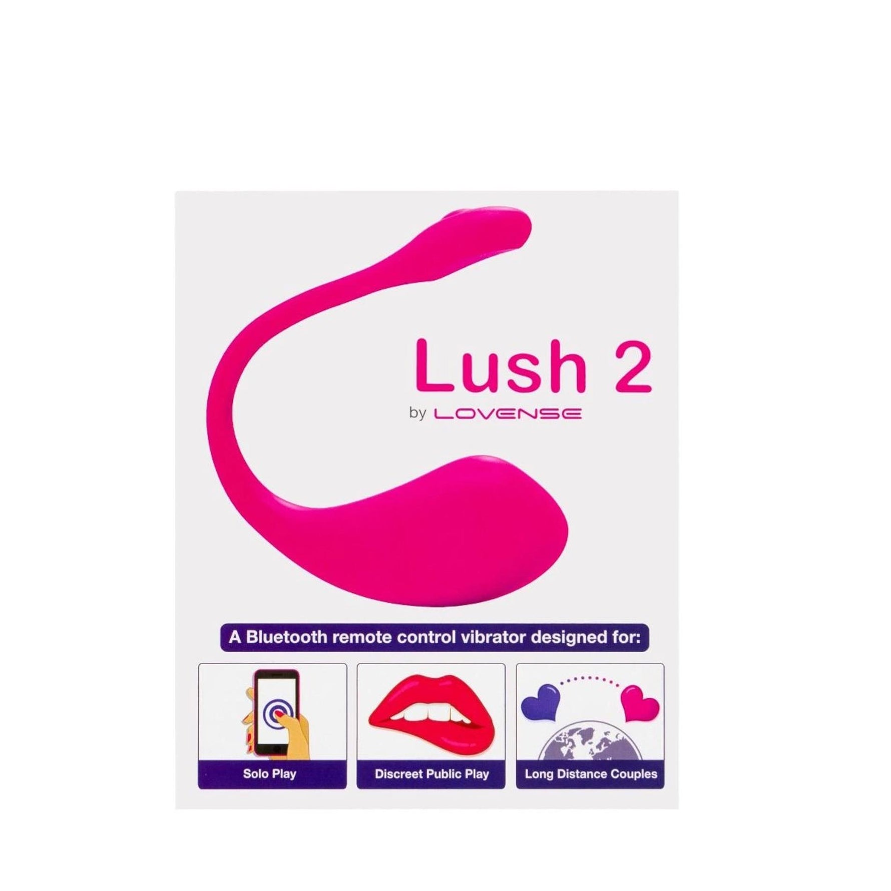 Vibrator Lovense Lush 2 Bluetooth USB controlat prin aplicație