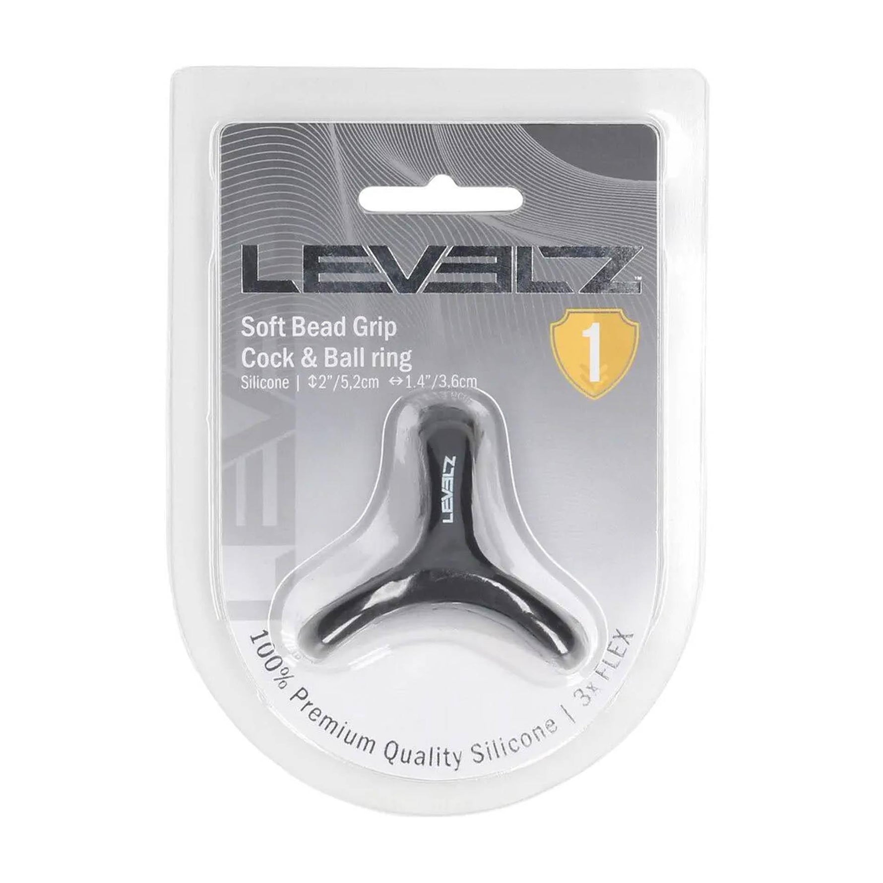 Inel din silicon Tri-O'Levelz negru 5-2 cm