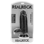 Dildo realist gros RealRock cu scrot 23 cm negru