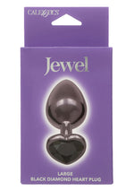 Plug anal Diamond Heart Large Calexotics argintiu 7 cm