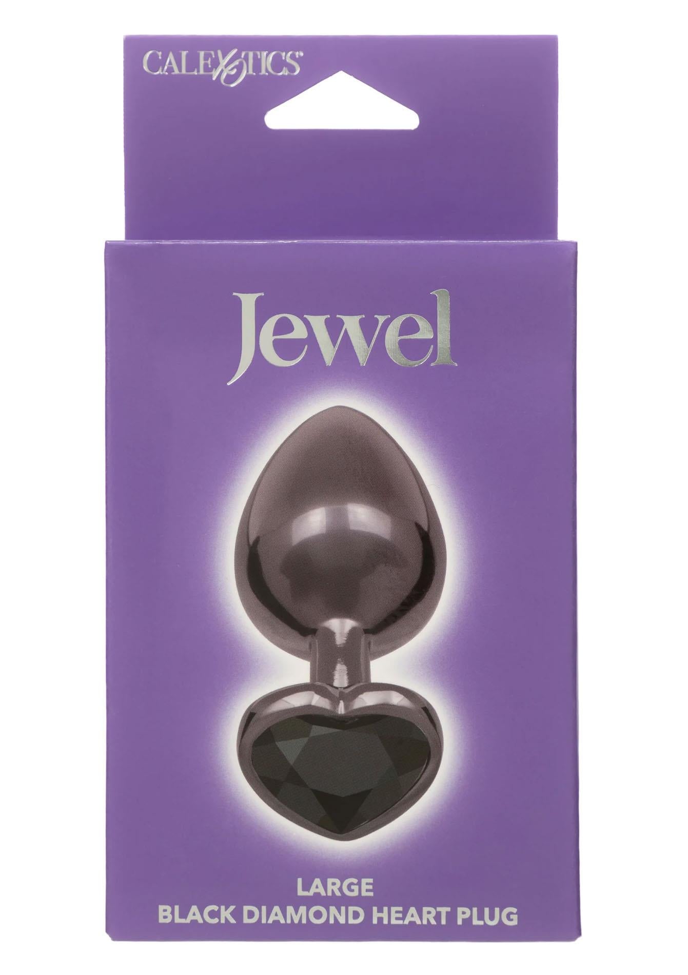 Plug anal Diamond Heart Large Calexotics argintiu 7 cm