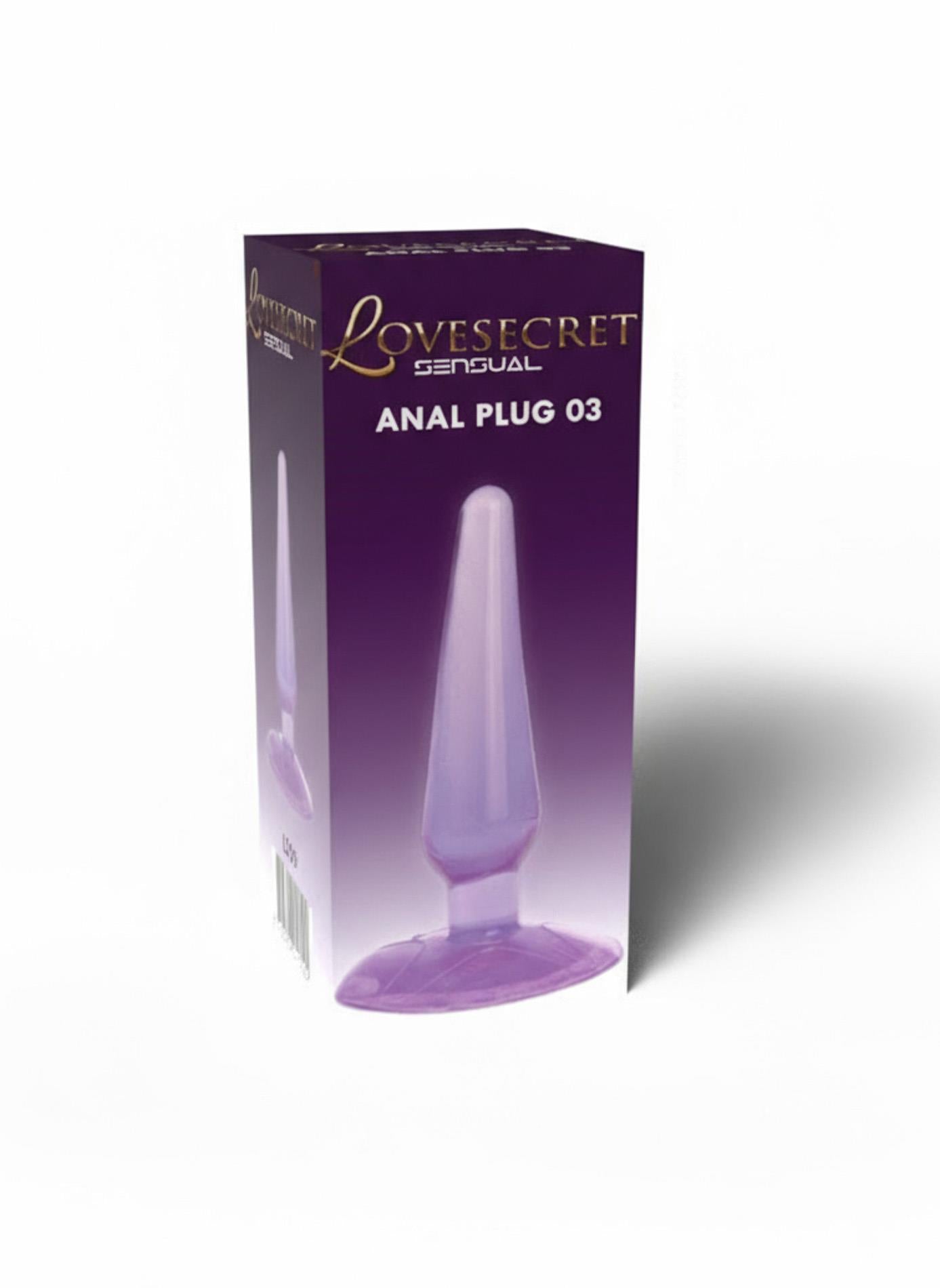 Plug anal Lovesecret cu ventuză, violet, 11 cm