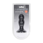 Dop anal dublu din silicon Levelz cu clichet negru M 11 cm