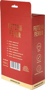 Set de bondage Fetish Fever roșu, 4 piese