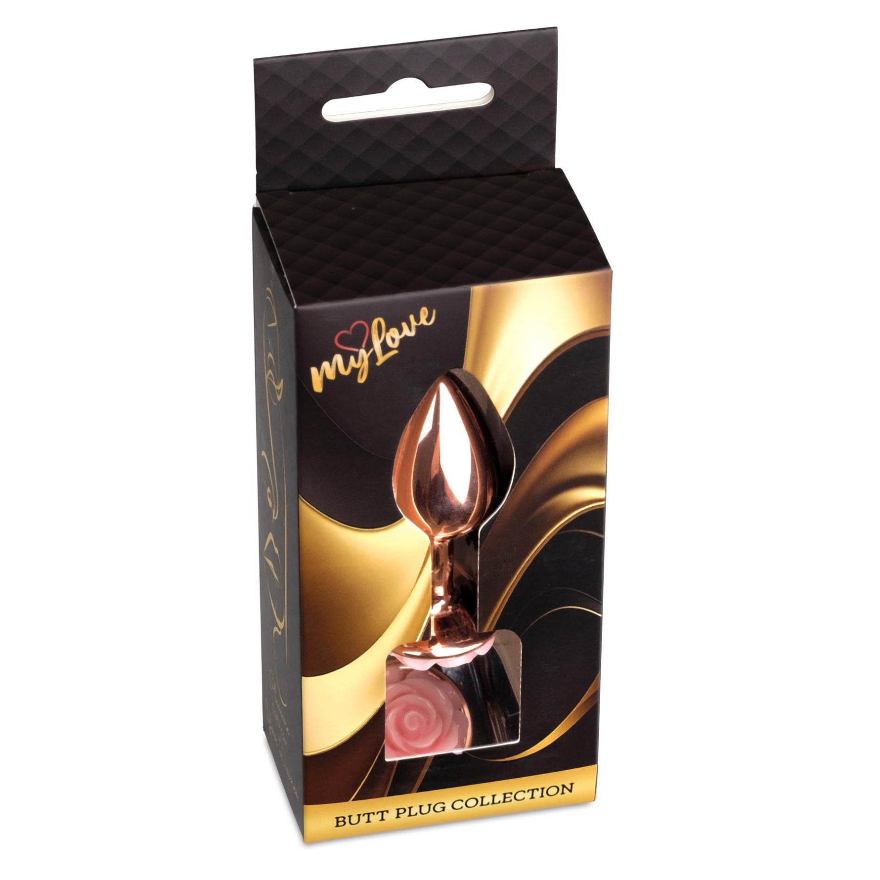 Bijuterii anale din oțel roz piersică MyLove Toys 7 cm