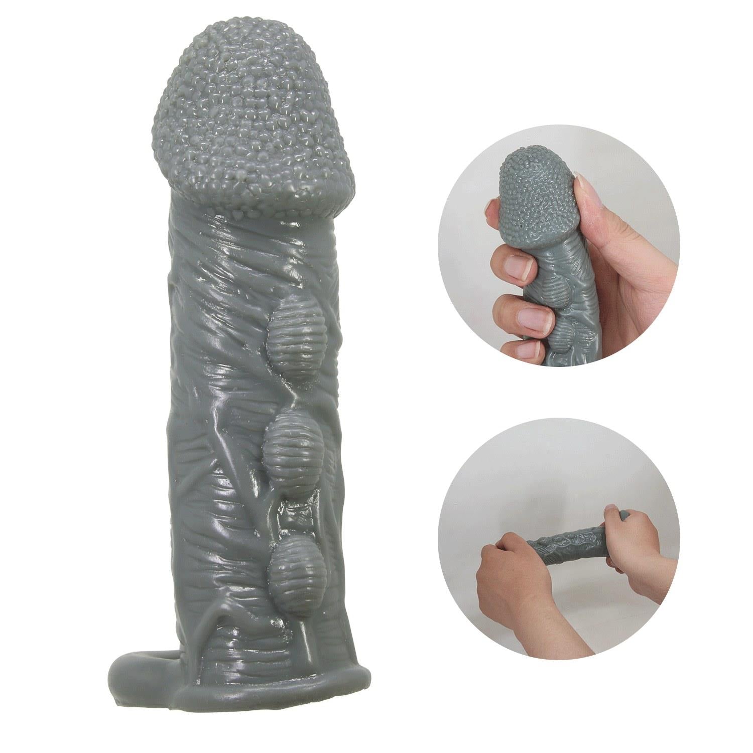 Pretty Love Jaylen Extensor elastic pentru penis cu caneluri
