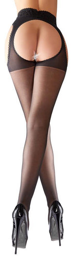 Colanți lați din dantelă Cottelli LEGWEAR