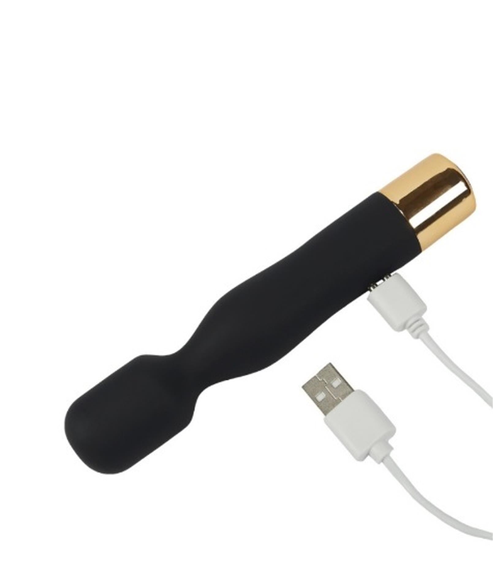 Aparat de masaj vibrant din silicon Lyla seria B, negru, USB, 7 moduri