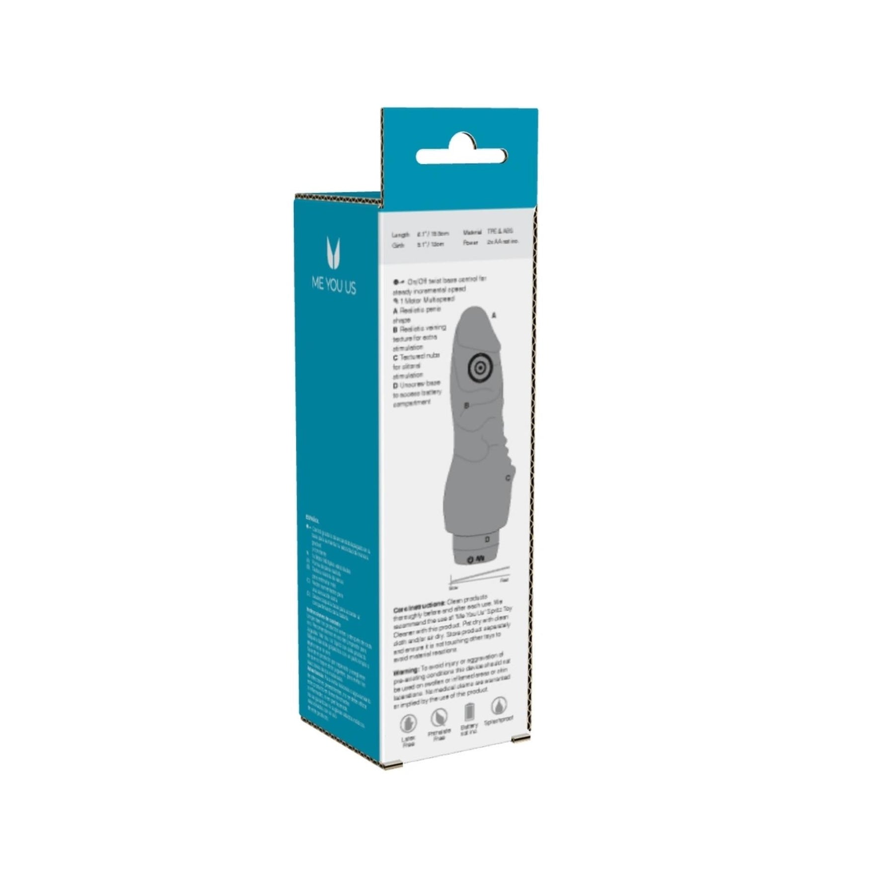 Vibrator realist cu jeleu Viking Me You Us, violet