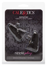 Cleme vibratoare pentru mameloane Calexotics Nipplettes, negre, 7 cm