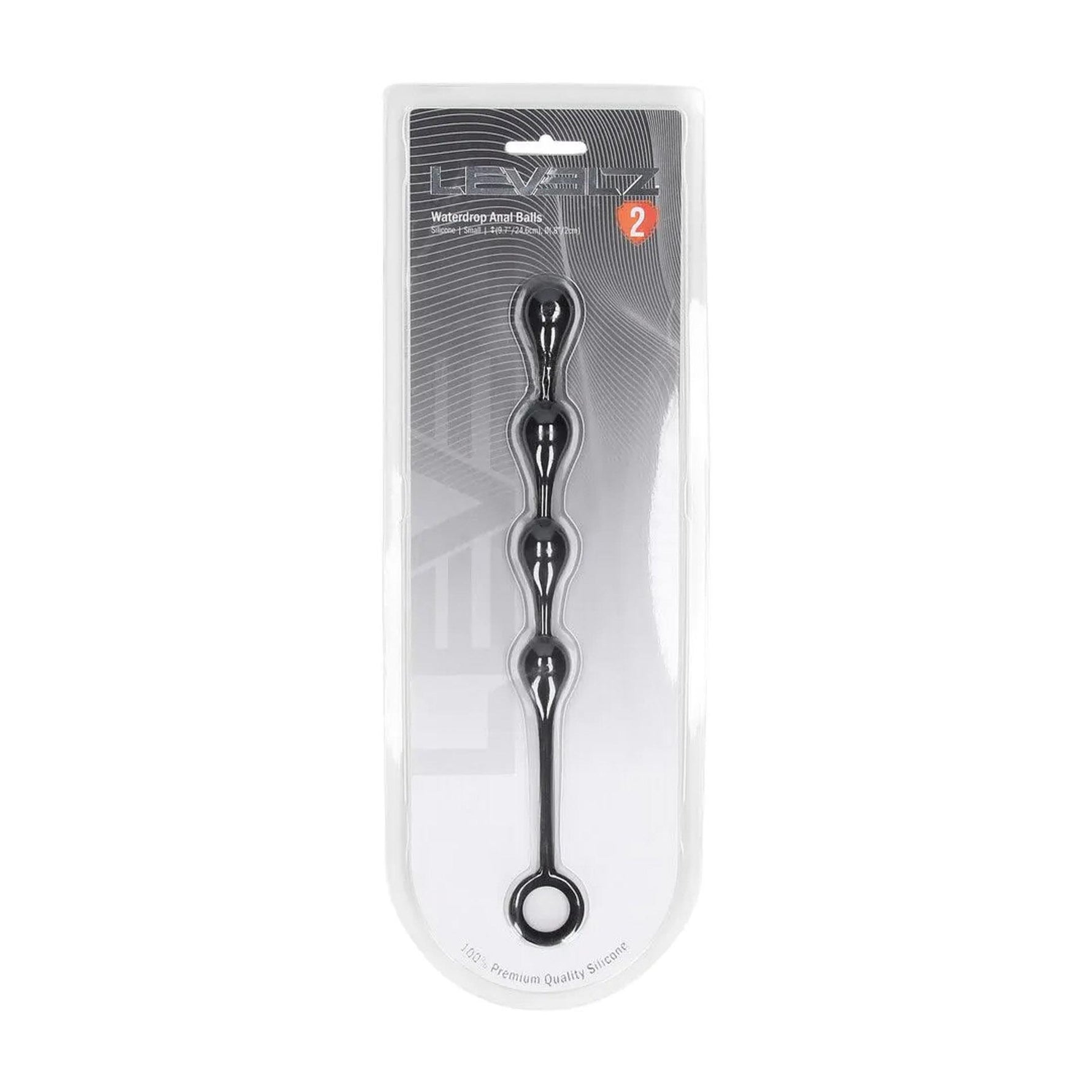 Perle anale din silicon Levelz Waterdrop S, negre