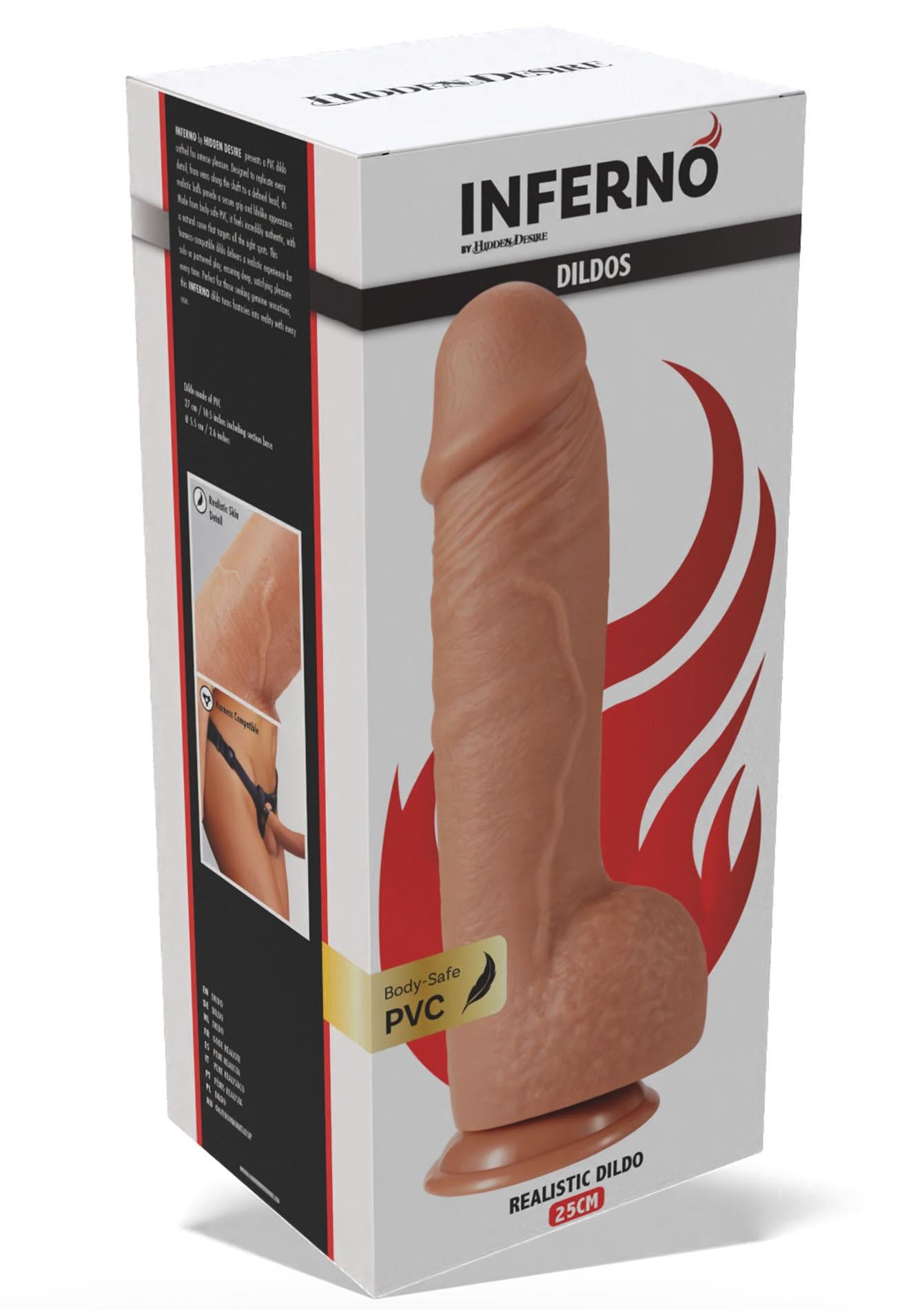 Dildo realist din PVC Inferno Hidden Desire 25 cm