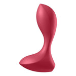 Vibrator anal Satisfyer Backdoor Lover, silicon roșu, USB, 11 cm