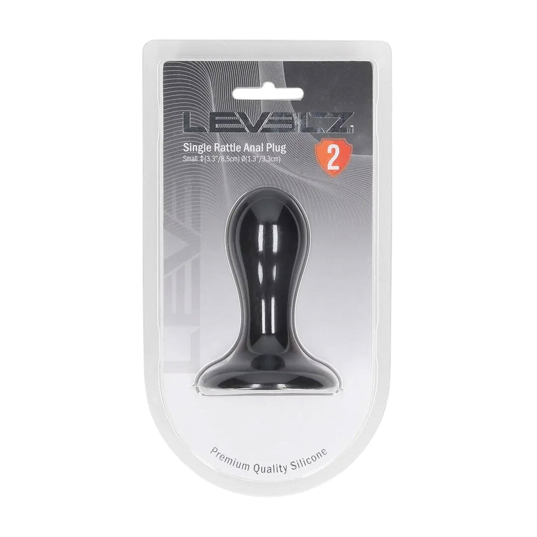 Dop anal din silicon Levelz cu zornăitoare S negru 8,5 cm
