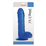 Dildo Real Rapture jelly albastru 25 cm cu ventuză
