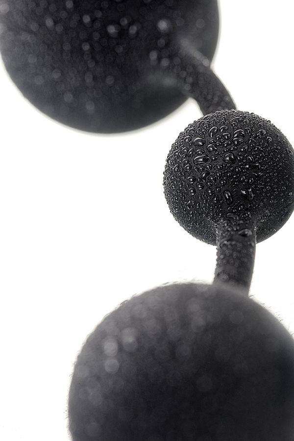 Perle anale din silicon A-Toys Coron cu 7 bile negre 36 cm