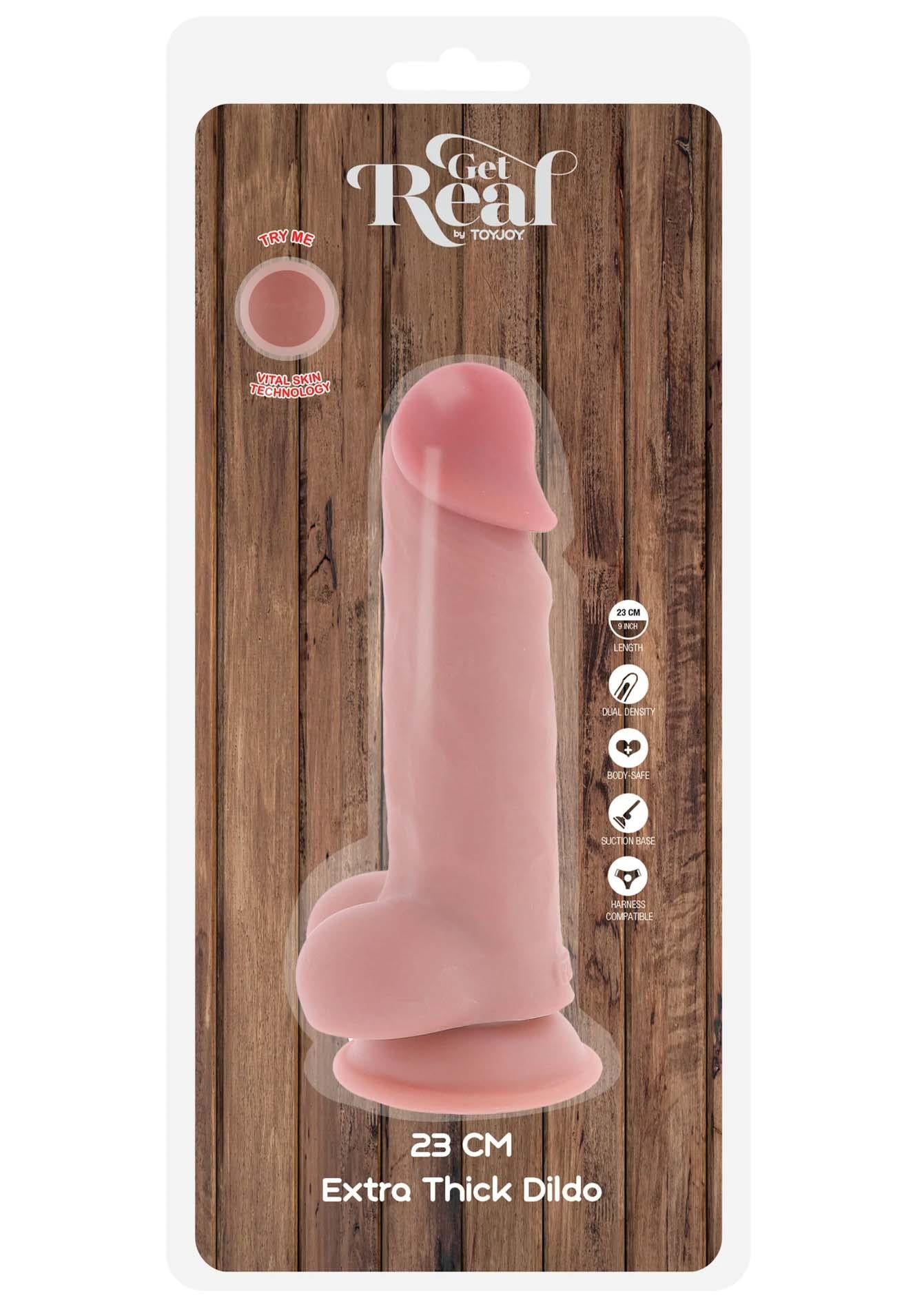Dildo realist cu densitate dublă ToyJoy TPE 23 cm