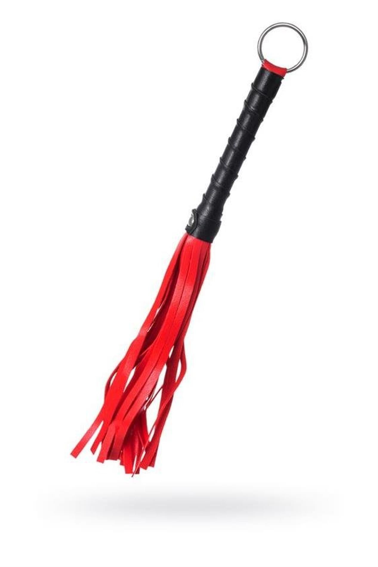 Flogger Anonymo din piele întoarsă roșu 28 cm