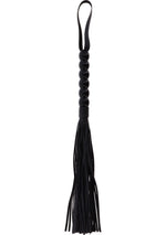 Bici cu mărgele PU negre 60 cm