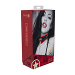 Zgardă și lesă Milan Collection Ouch, negru și roșu