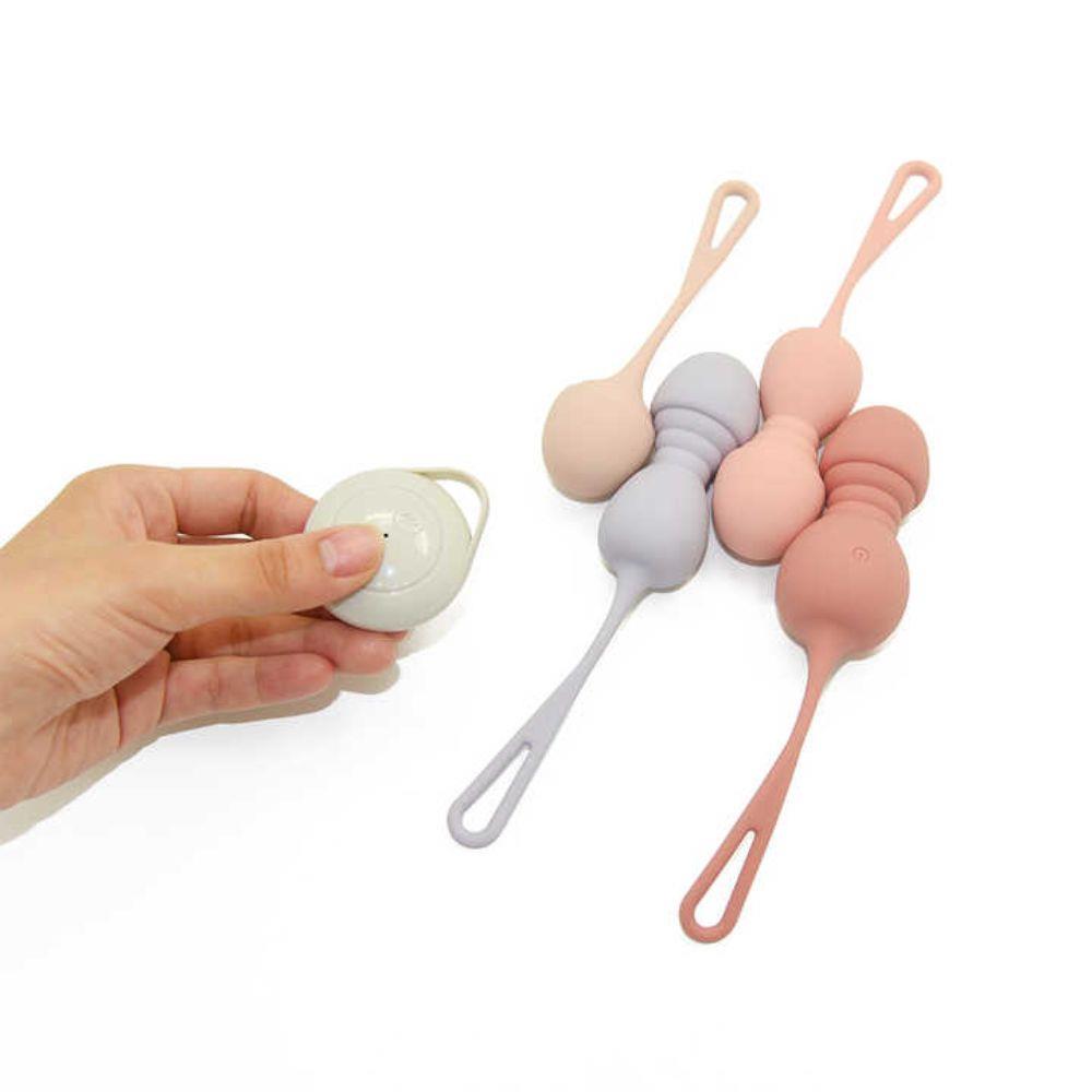 Bile vibratoare Kegel din silicon Lyla cu telecomandă 16 cm