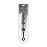 Perle anale curbate din silicon Levelz, negre, 29,5 cm
